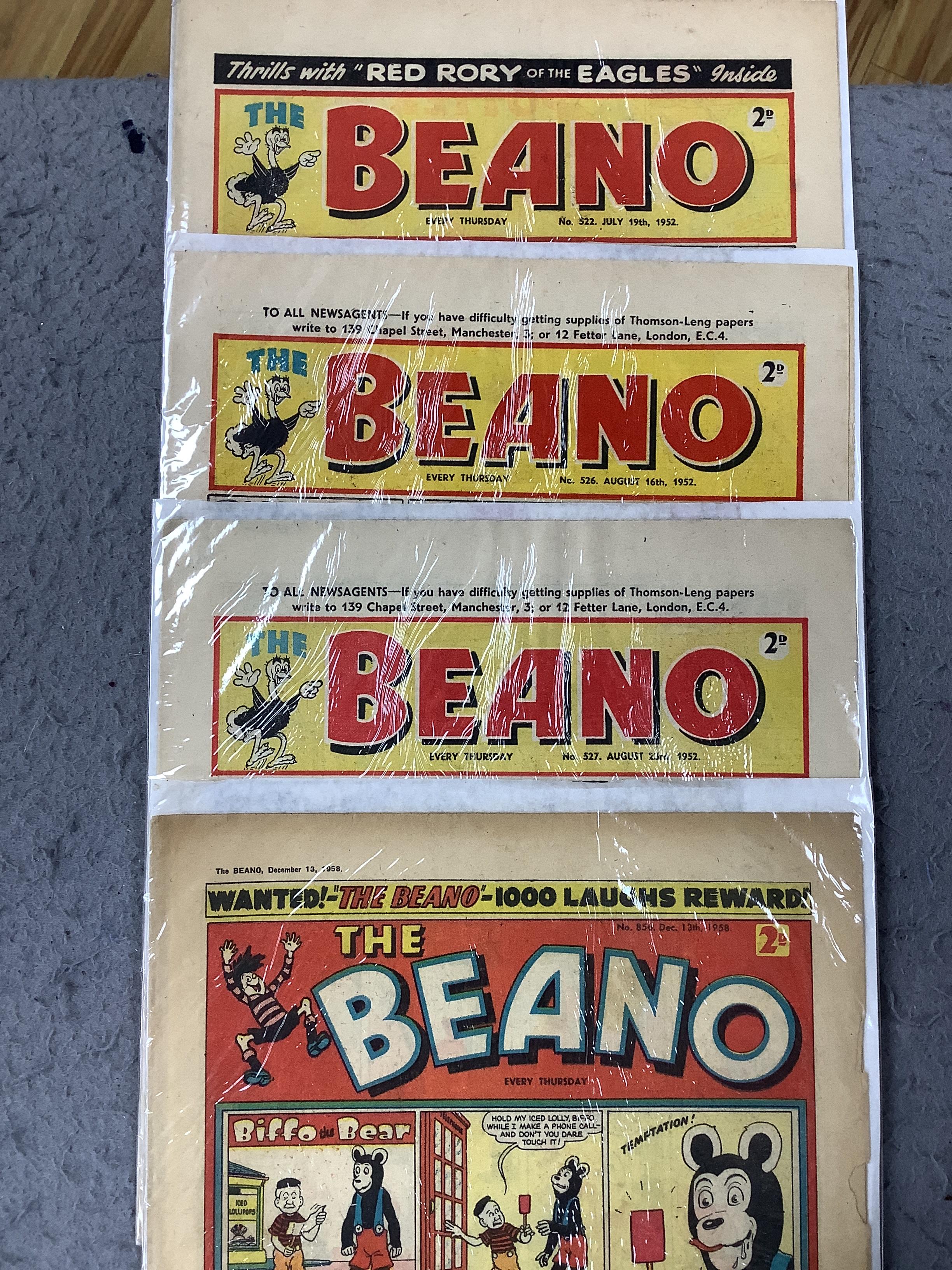 A collection of vintage 1940’s/1950’s comics including ‘Beano’ and ‘The Dandy’